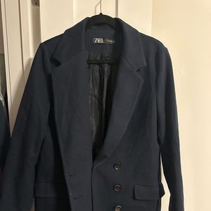 Used navy Zara coat